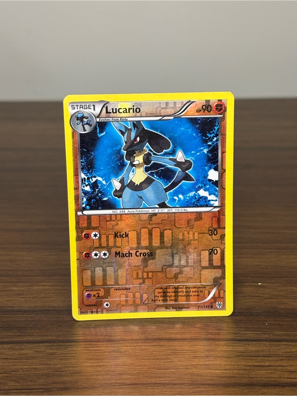 Lucario Pokemon TCG Plasma Storm Reverse Holo 77/135